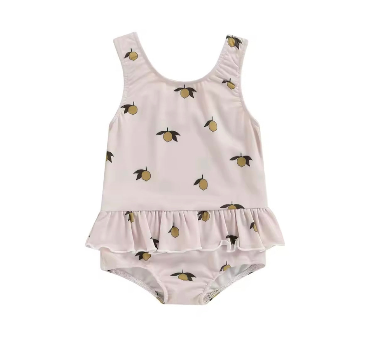 One piece swimsuit Lemon print