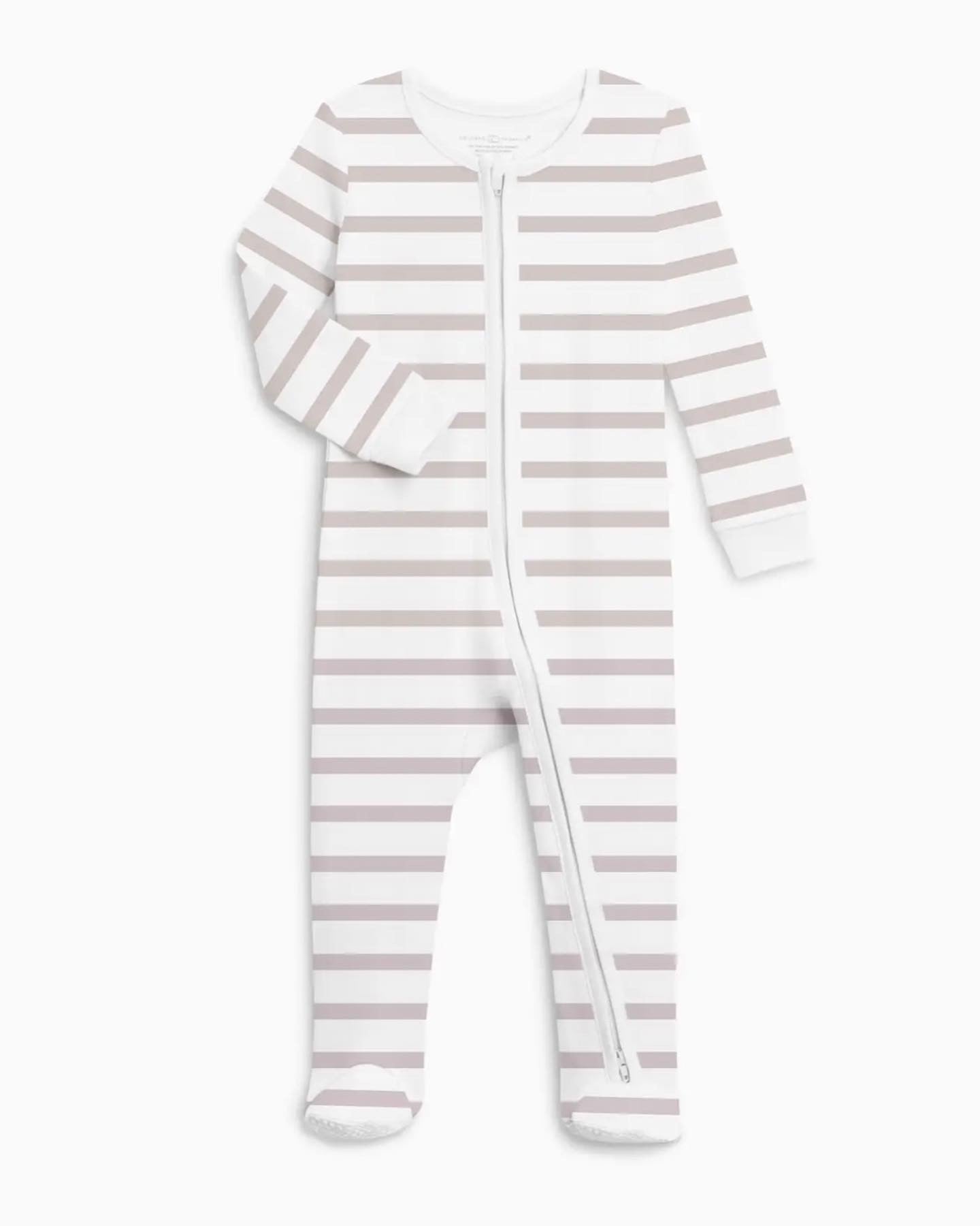 Peyton Zipper Sleeper - Betty Stripe / Lavender