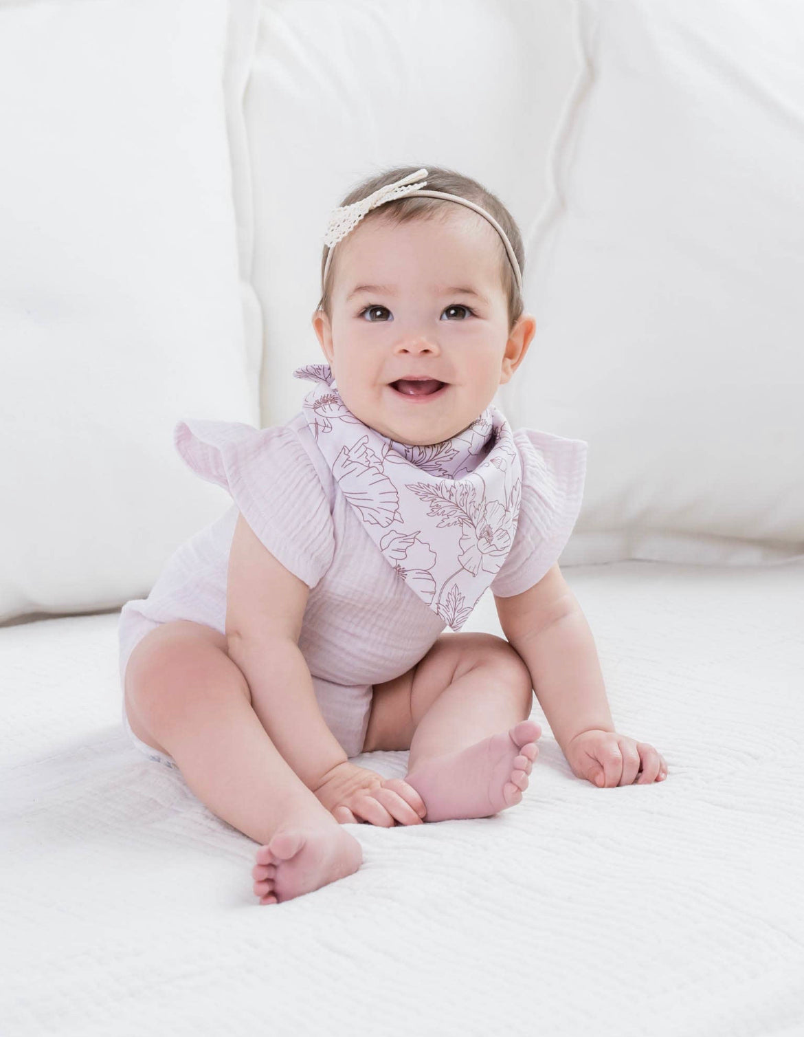 Bib Set (2-pack) - Poppy floral and Bell Floral