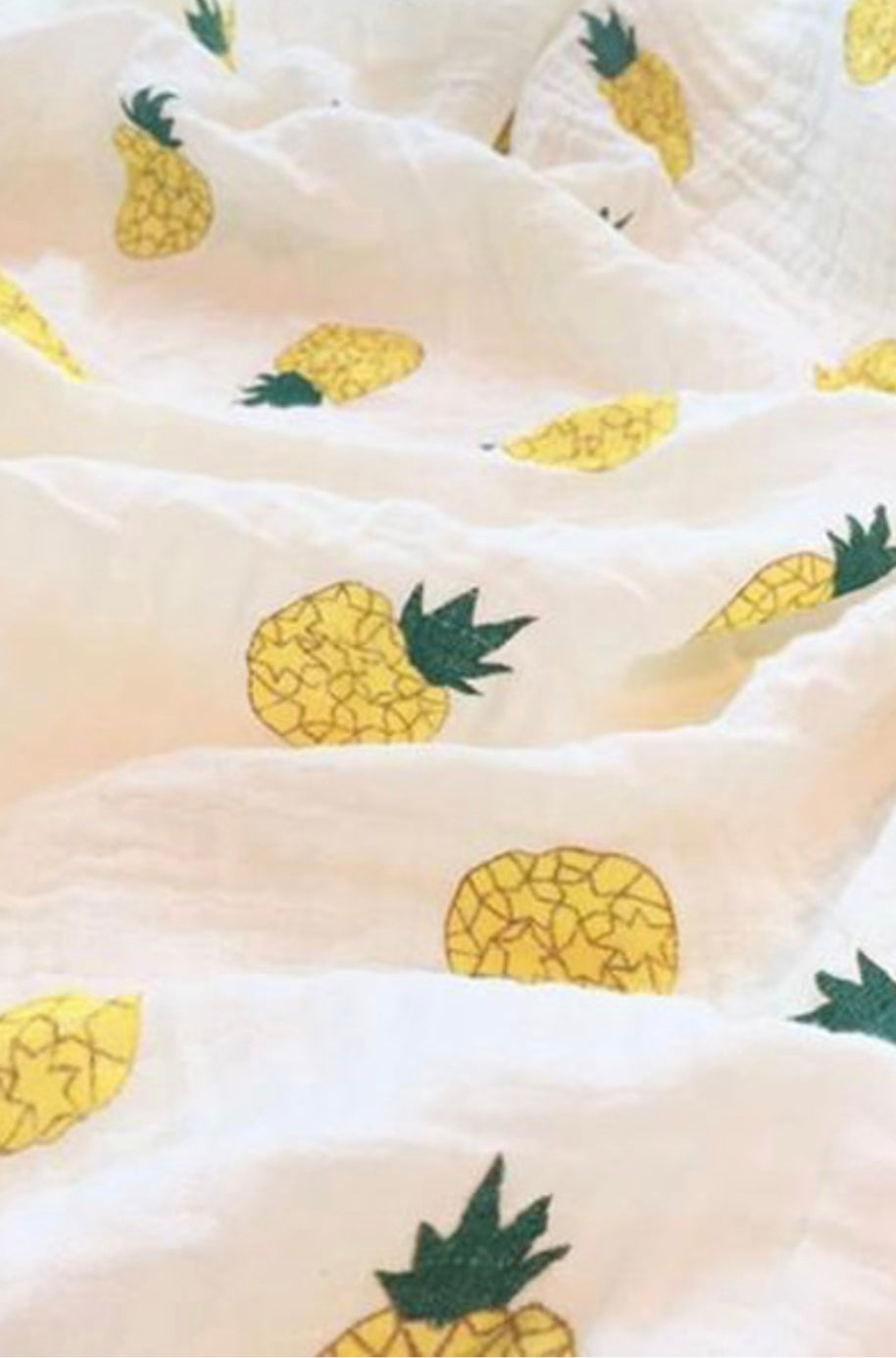Organic Cotton Muslin Swaddle Pineapple Print