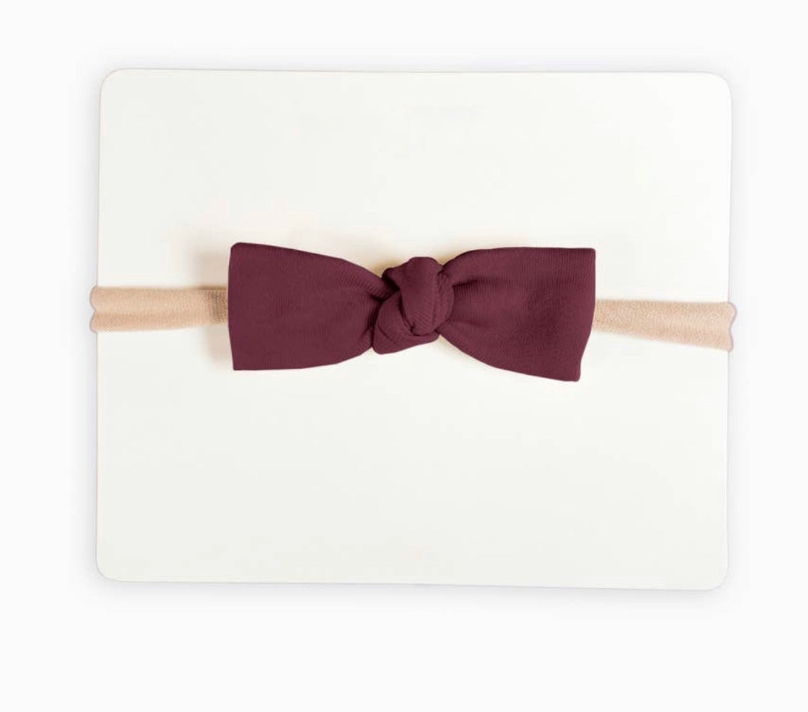Bow headband - plum