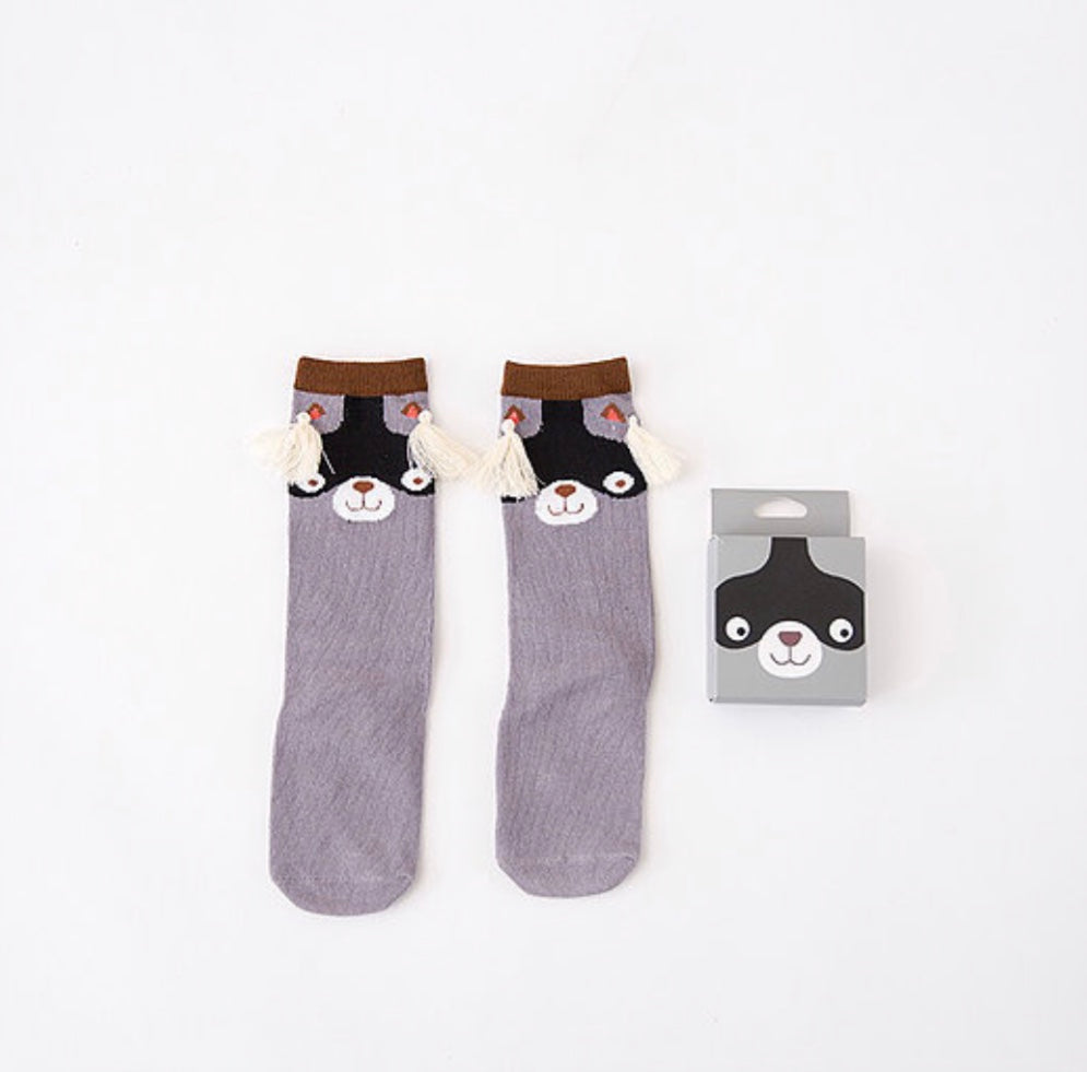 Knee High Socks Raccoon