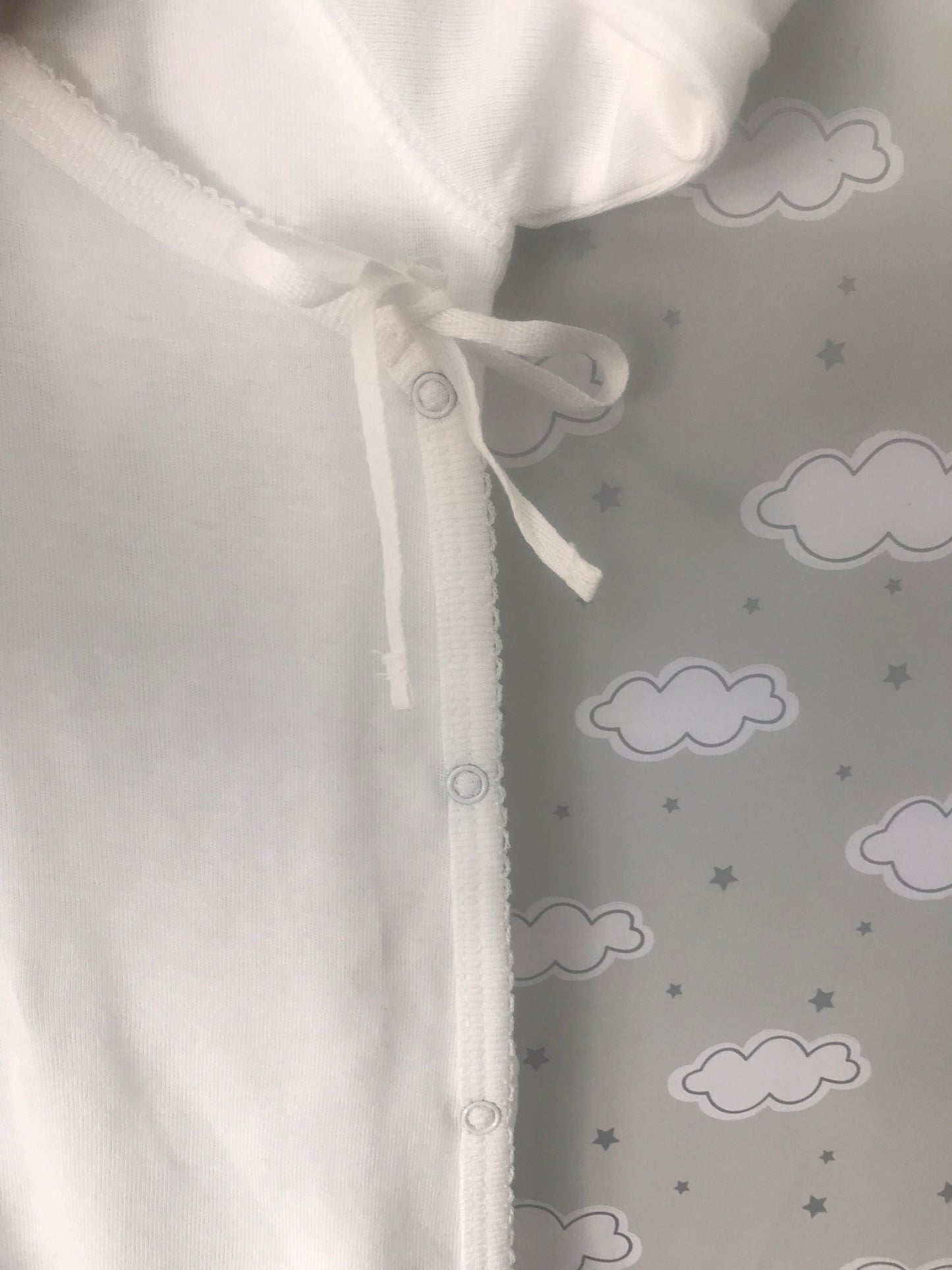 White Long-Sleeved Sleepsuit