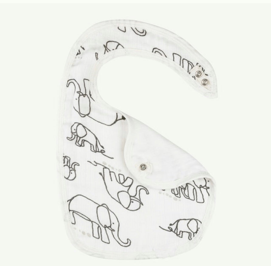 Elephant Print Baby Bib