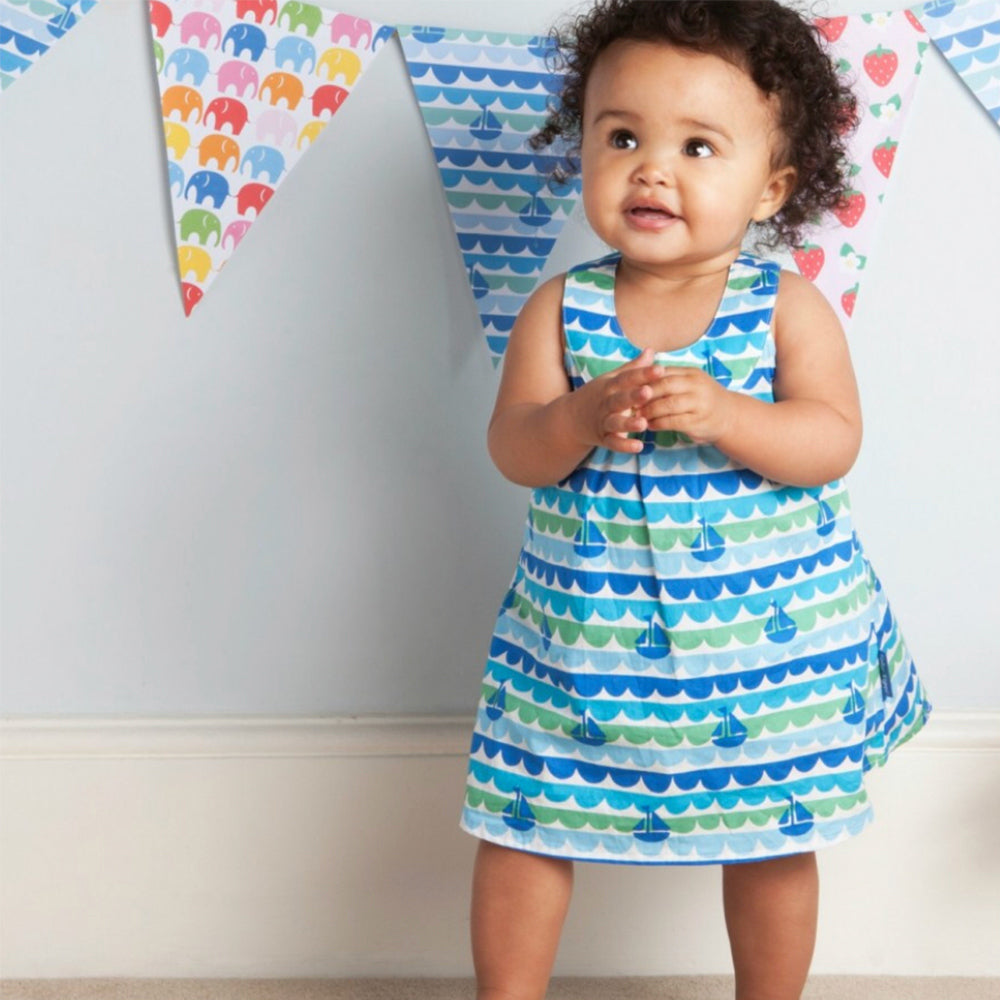 Baby girl Navy Boat dress