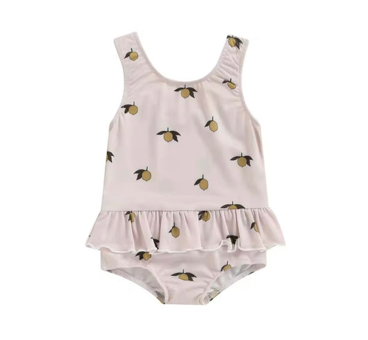 One piece swimsuit Lemon print