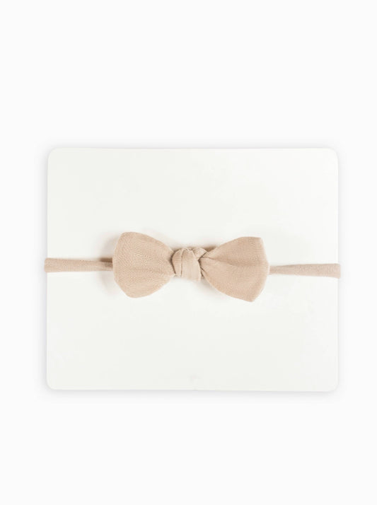 Muslin Bow Headband | Clay