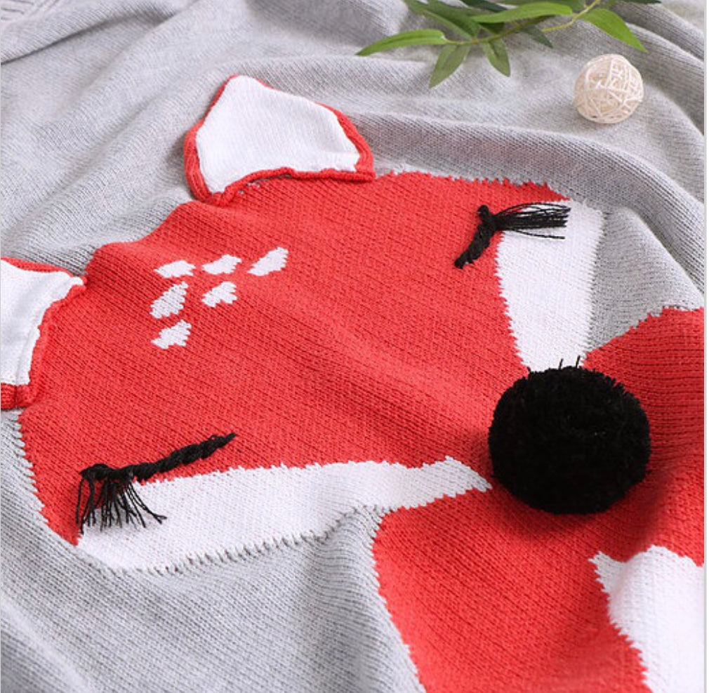 ORGANIC COTTON FOX BLANKET