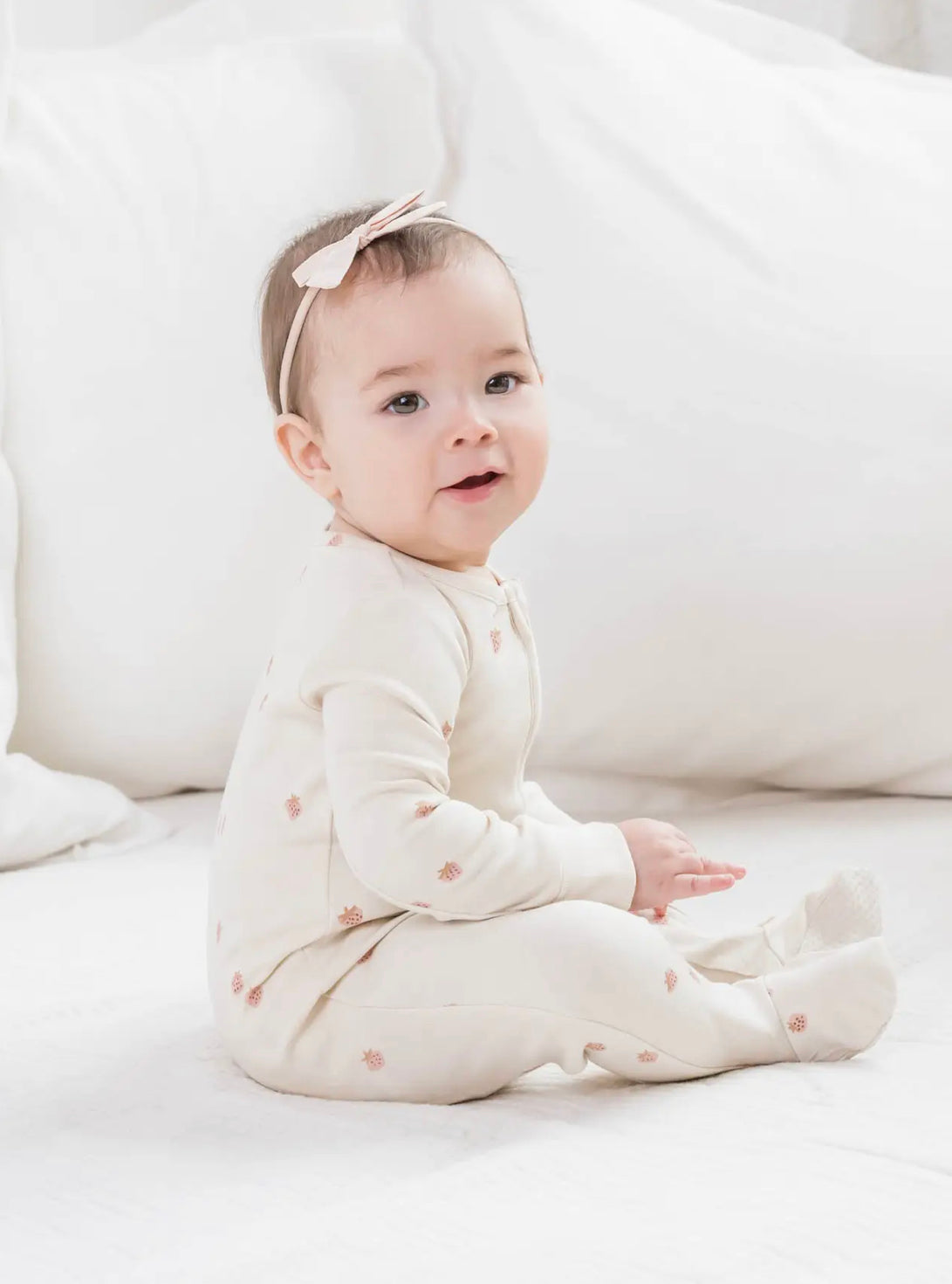 Peyton Zipper Sleeper - Strawberry / Blush