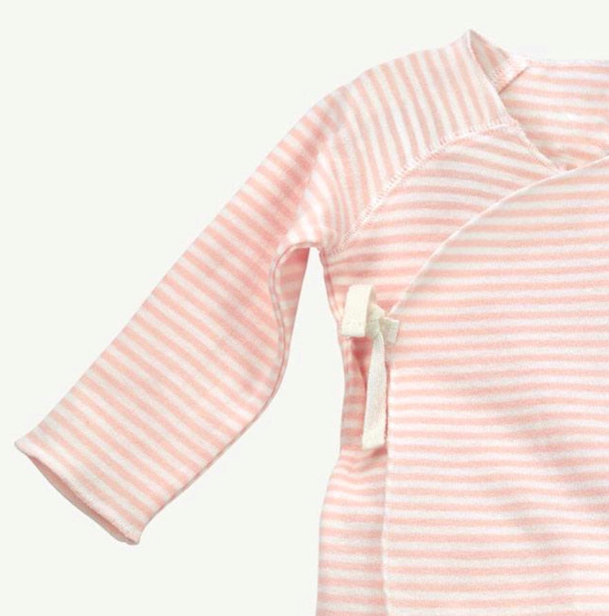Pink Mini Stripe 2 piece Kimono set