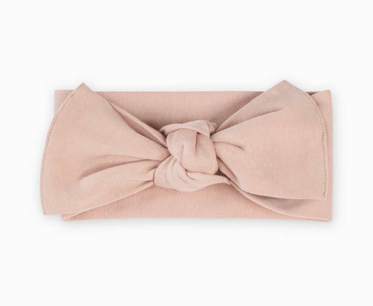 Knit Bow Wrap headband | Blush