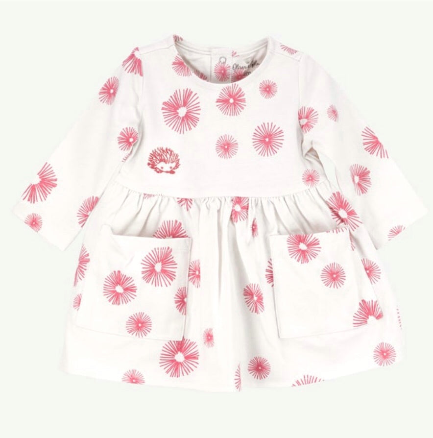 Pink Floral Print Dress with Diaper Cover