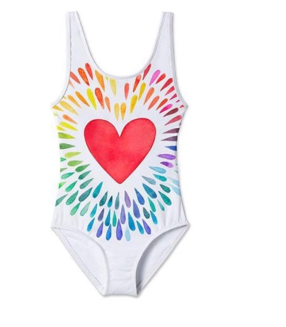 Happy Heart Tank Swimsuit