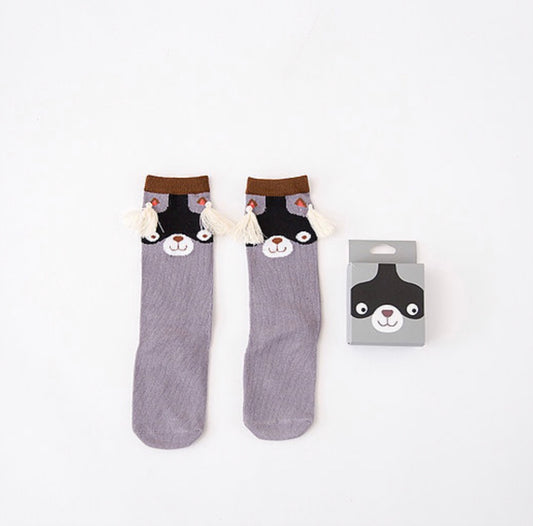 Knee High Socks Raccoon