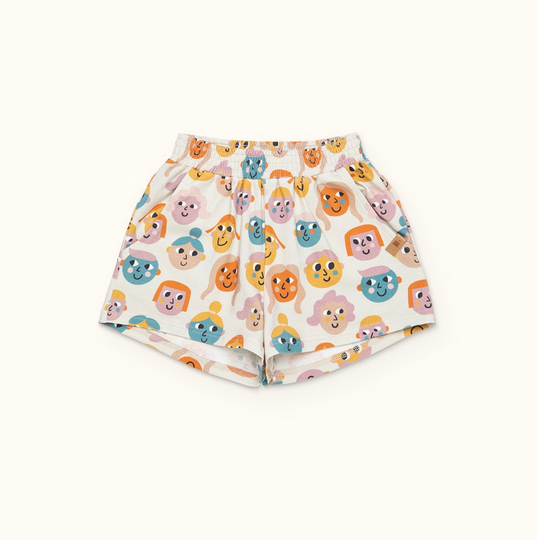 JERSEY CULOTTE SHORTS, HAPPY FACE