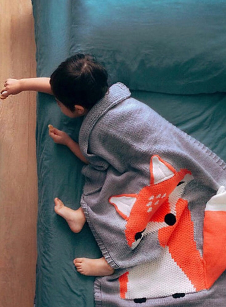 ORGANIC COTTON FOX BLANKET