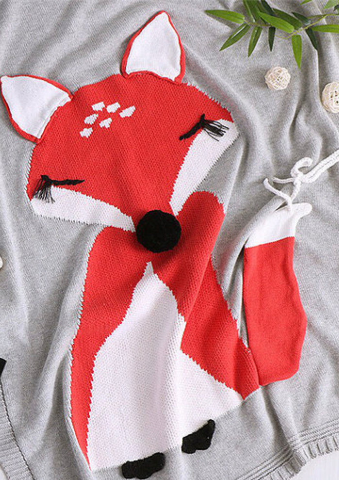 ORGANIC COTTON FOX BLANKET