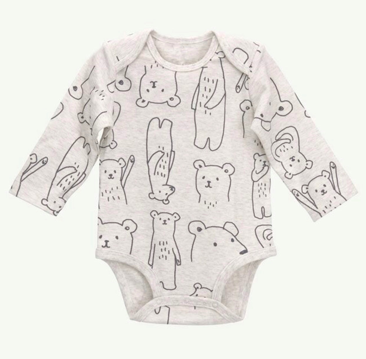 ORGNIC COTTON SLEEPSUIT| BEAR PRINT