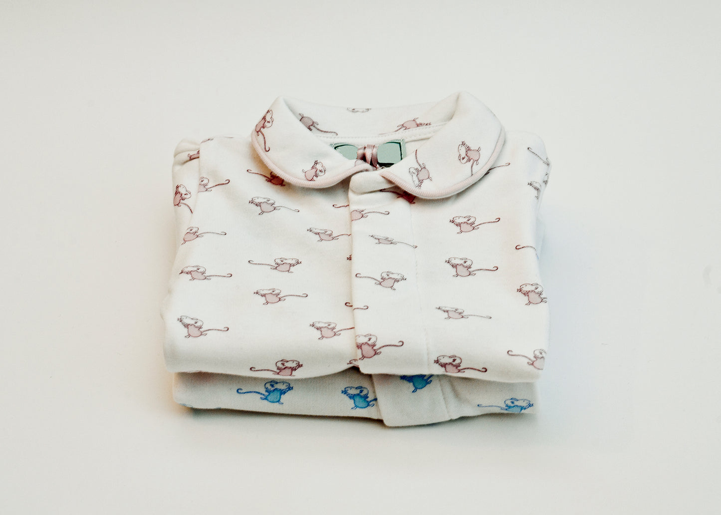 Pink Mouse Cotton Onesie