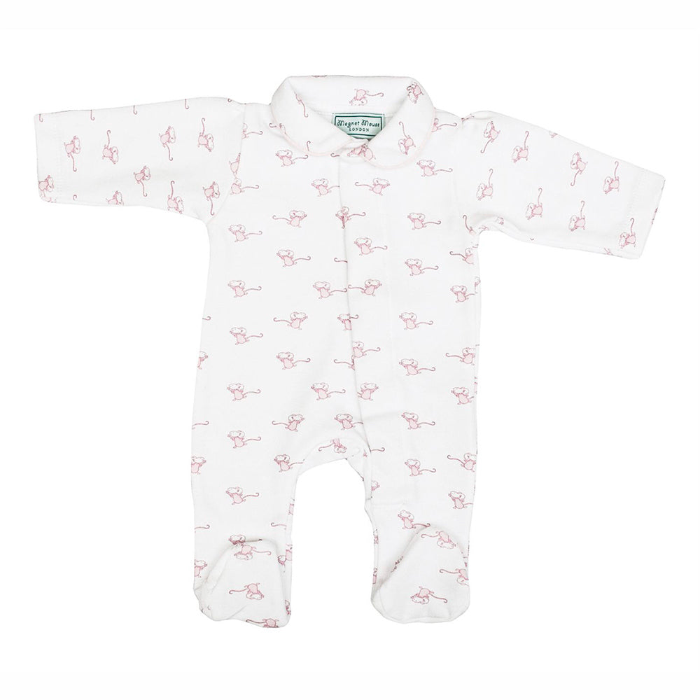 Pink Mouse Cotton Onesie